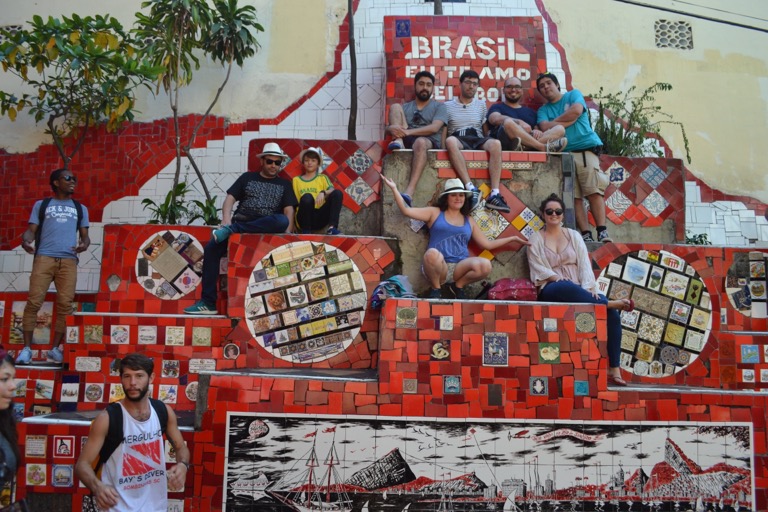 ブラジル リオデジャネイロ 、「セラロンの階段」(エスカダリア セラロン)